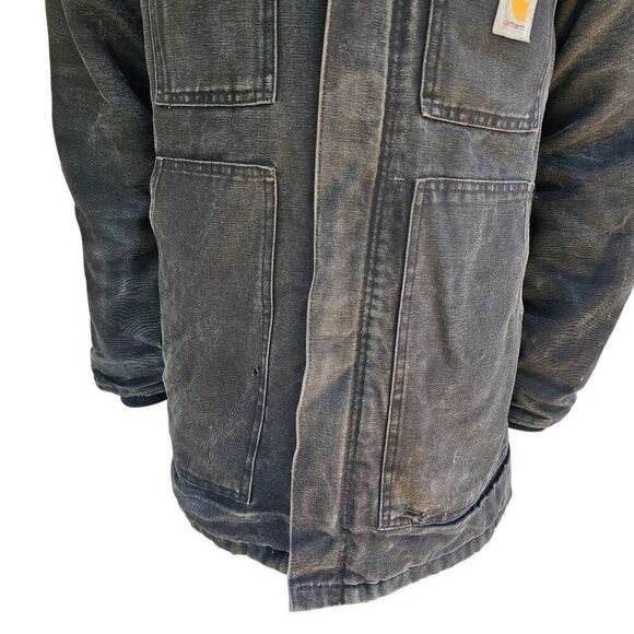 Vintage Carhartt Distressed Chore Jacket Blanket Lined Workwear Men’s XL grail - Picture 7 of 14